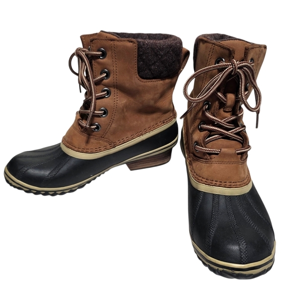 SOREL SLIMPACK LACE II WATERPROOF INSULATED BOOT SZ 8.5 - Picture 6 of 13